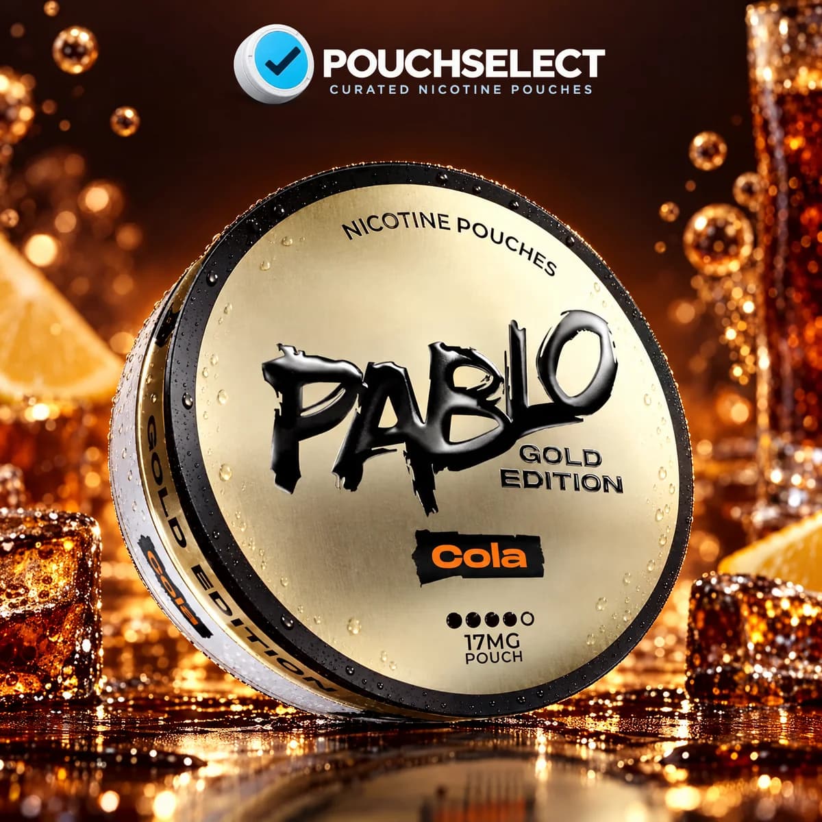 Pablo Cola Gold Edition nicotine pouches can