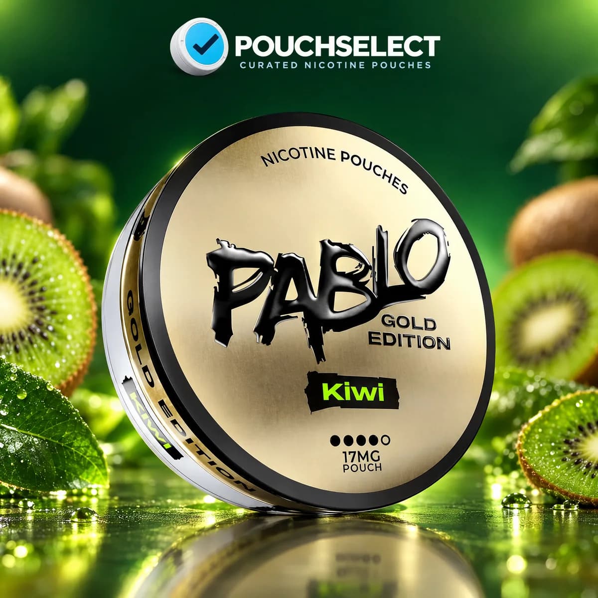 Pablo Kiwi Gold Edition nicotine pouches can