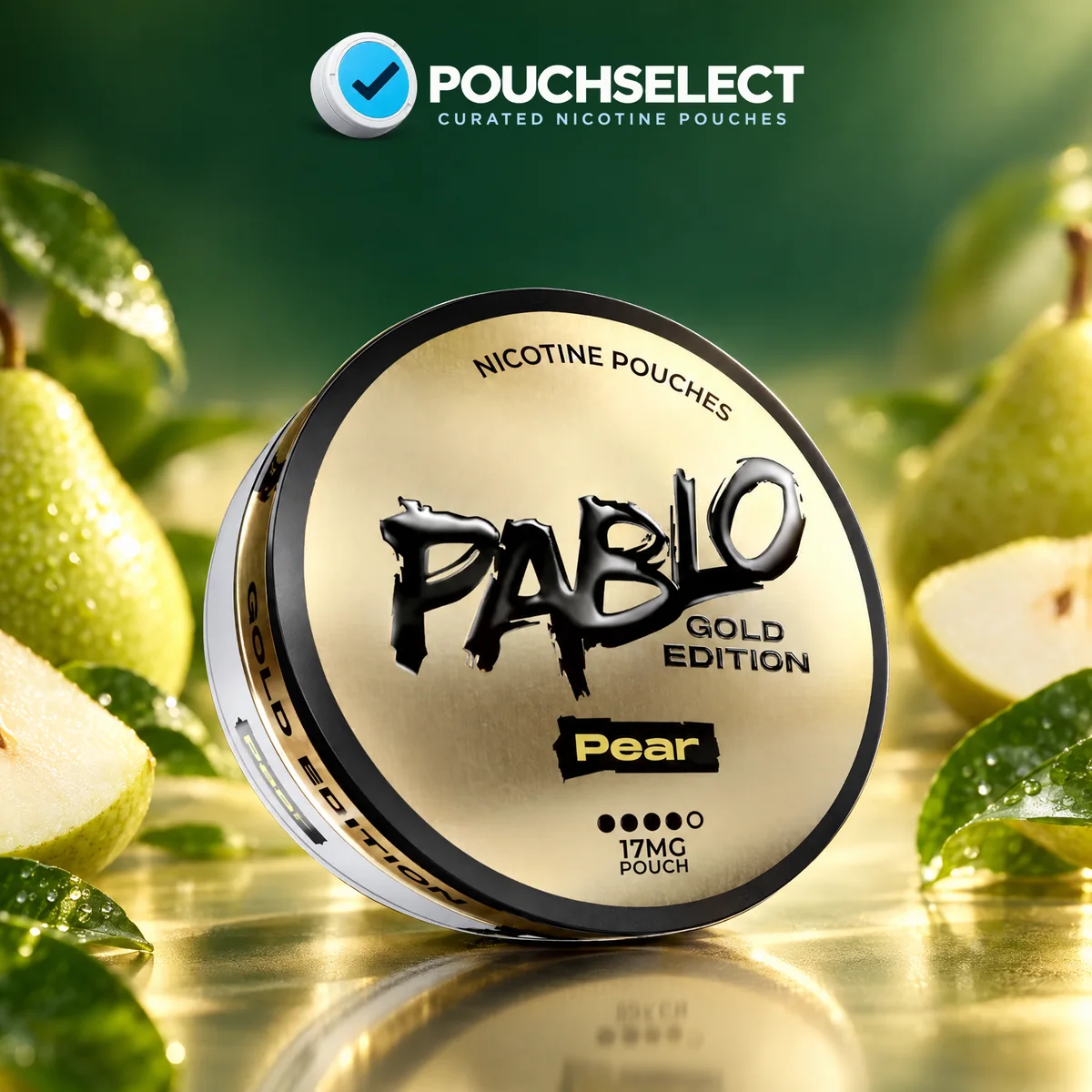 Pablo Pear Gold Edition nicotine pouches can