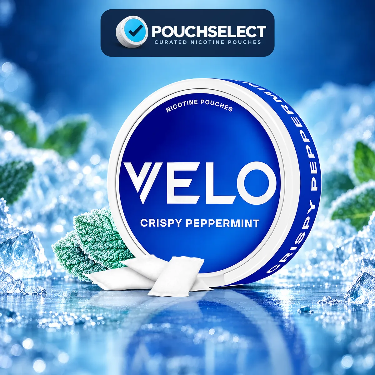 VELO Crispy Peppermint Slim nicotine pouches can